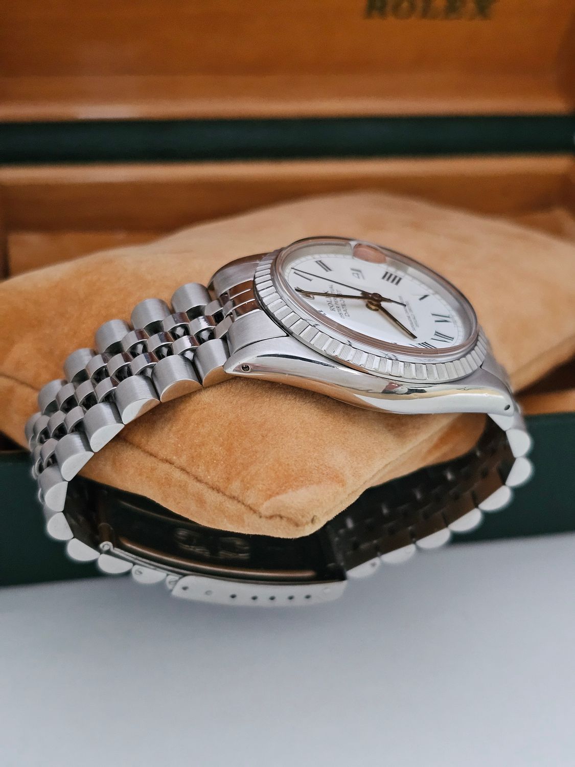 Rolex Datejust Vintage Watch 16030, Rare Buckley Dial, 1984 with Box &amp; Papers