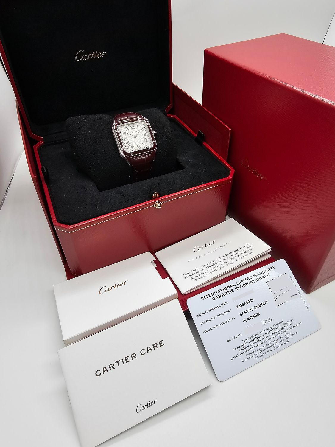 Cartier Santos DuMont Watch, Platinum Ref WGSA0053, 2024 Full Set, Limited to 150 worldwide