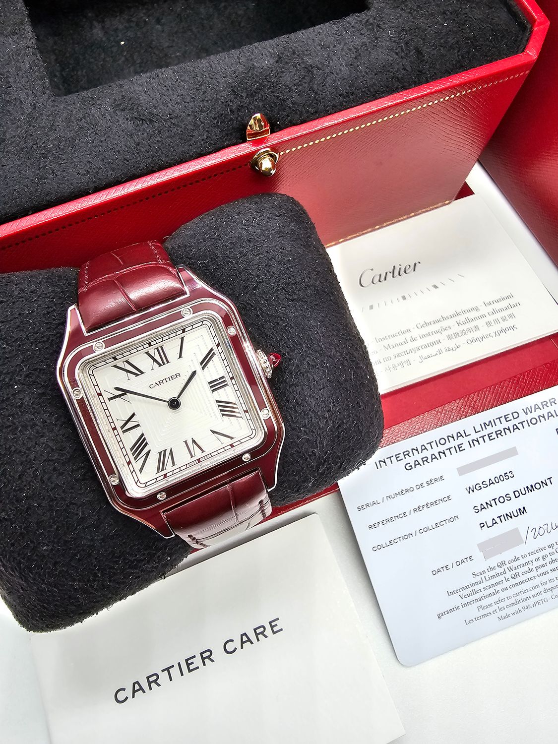 Cartier Santos DuMont Watch, Platinum Ref WGSA0053, 2024 Full Set, Limited to 150 worldwide