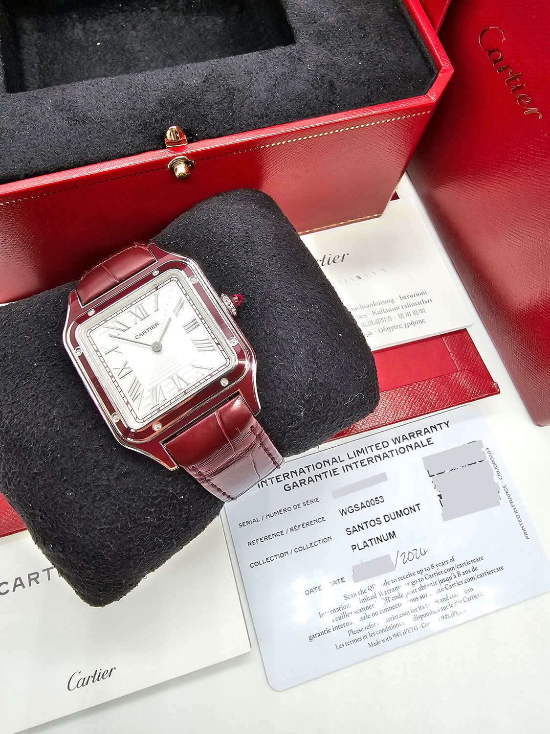 Cartier Santos DuMont Watch, Platinum Ref WGSA0053, 2024 Full Set, Limited to 150 worldwide