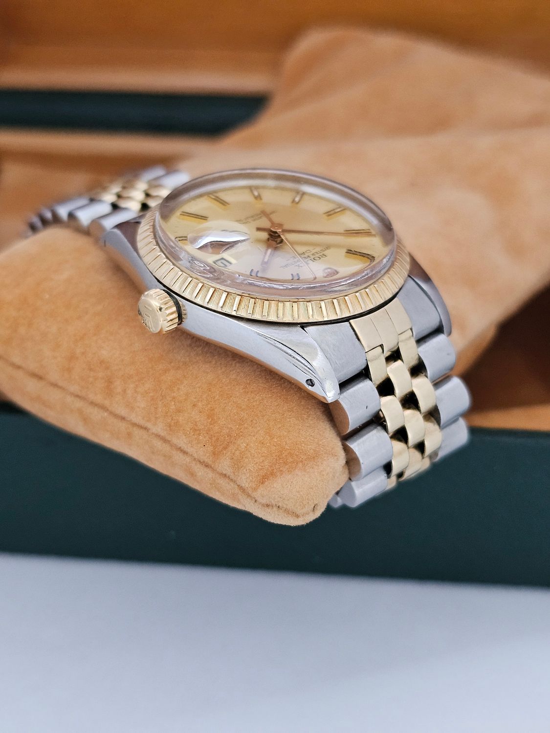 Rolex Date Watch, Ref 15053, 34mm Champagne Dial, Steel &amp; Yellow Gold