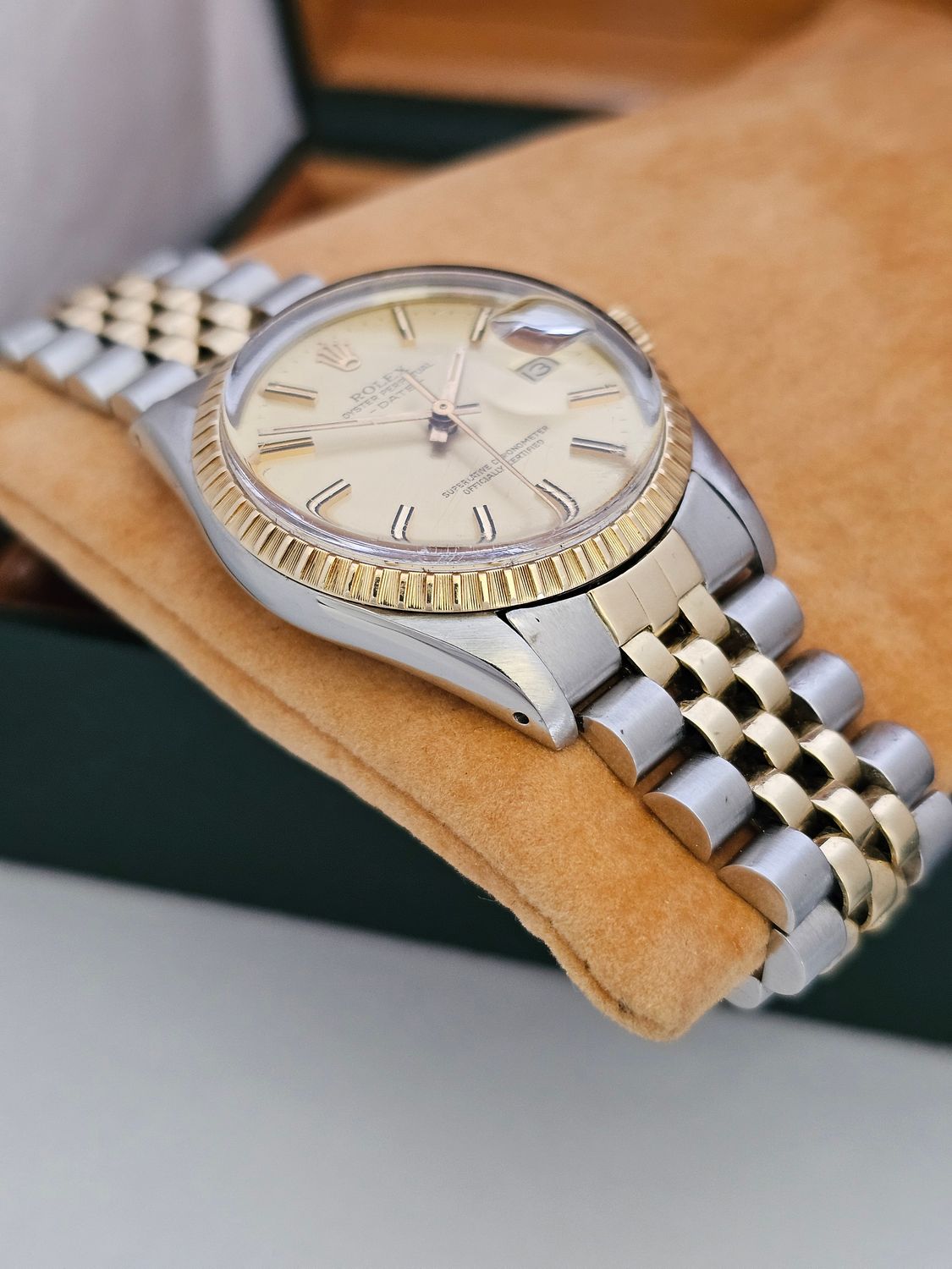 Rolex Date Watch, Ref 15053, 34mm Champagne Dial, Steel &amp; Yellow Gold