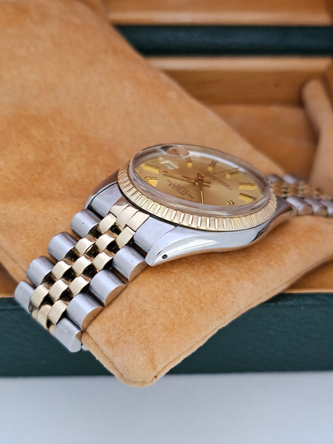 Rolex Date Watch, Ref 15053, 34mm Champagne Dial, Steel &amp; Yellow Gold