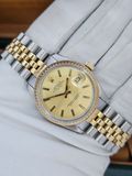 Rolex Date Watch, Ref 15053, 34mm Champagne Dial, Steel &amp; Yellow Gold