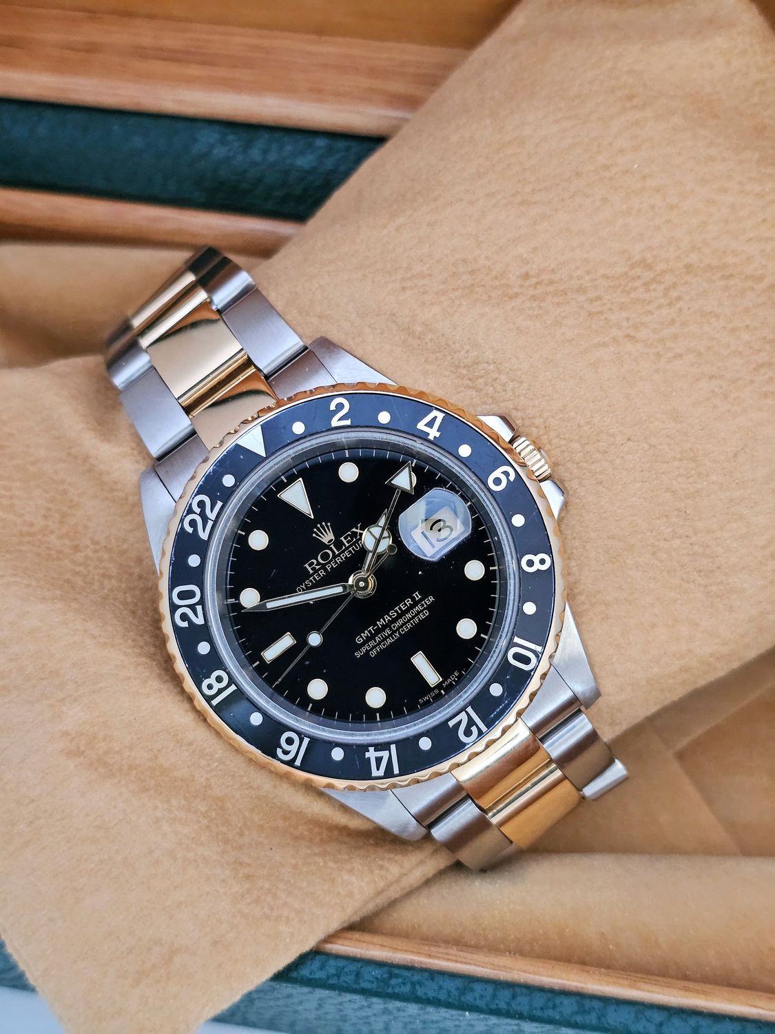 Rolex GMT Master II Watch, Ref 16713LN, Steel &amp; Yellow Gold, 2001