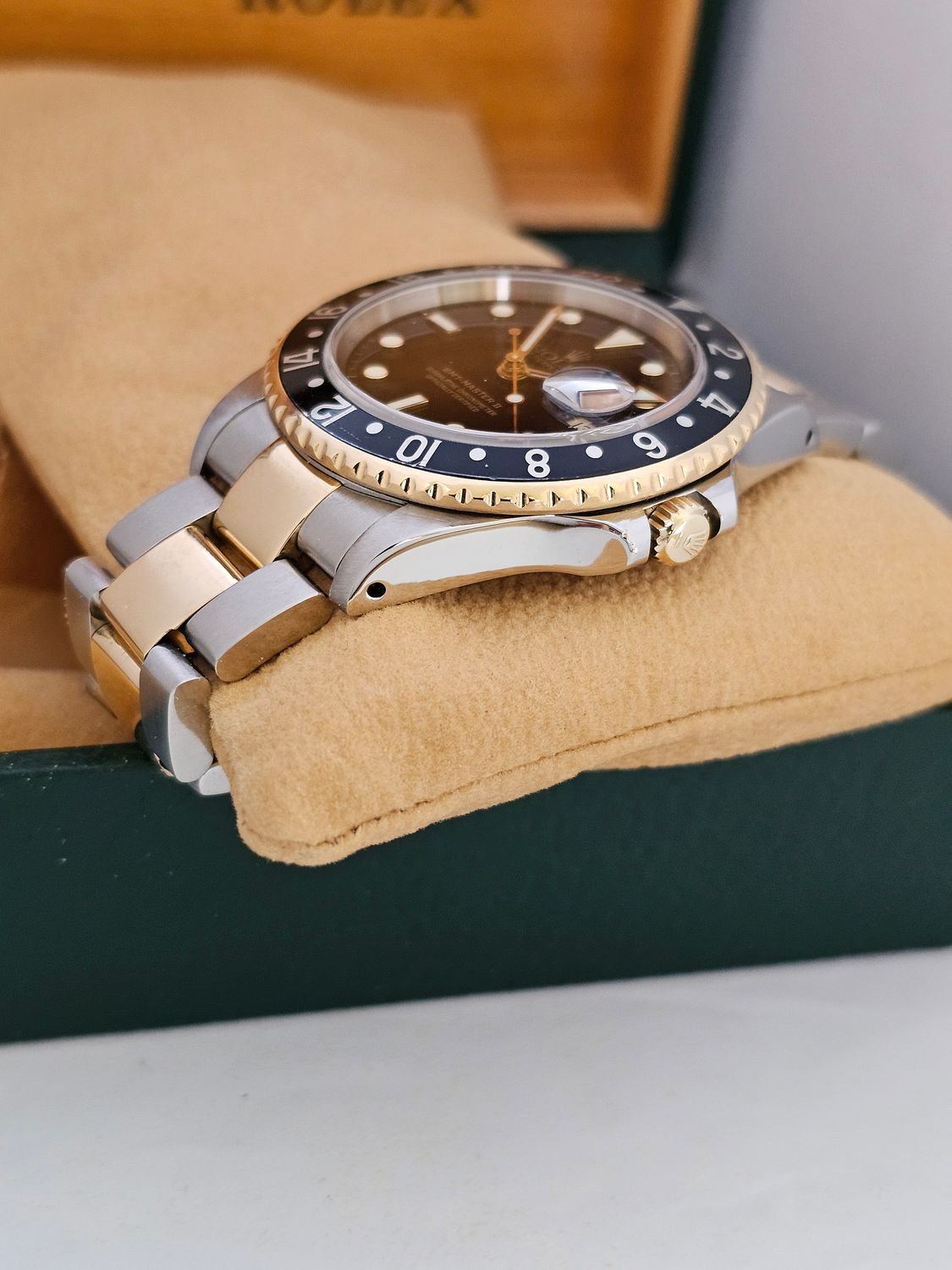 Rolex GMT Master II Watch, Ref 16713LN, Steel &amp; Yellow Gold, 2001