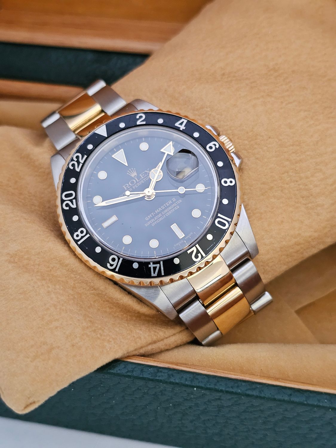 Rolex GMT Master II Watch, Ref 16713LN, Steel &amp; Yellow Gold, 2001