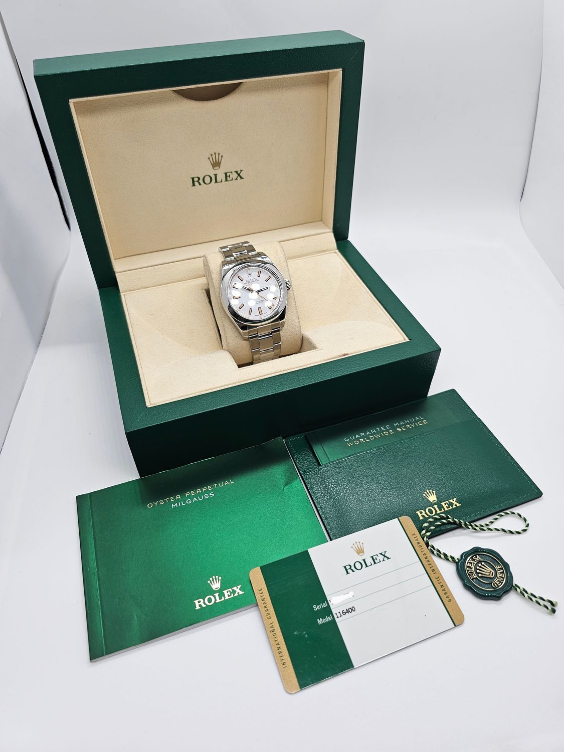 Rolex Milgauss Watch Ref 116400, Excellent Condition, 2018 Full Set