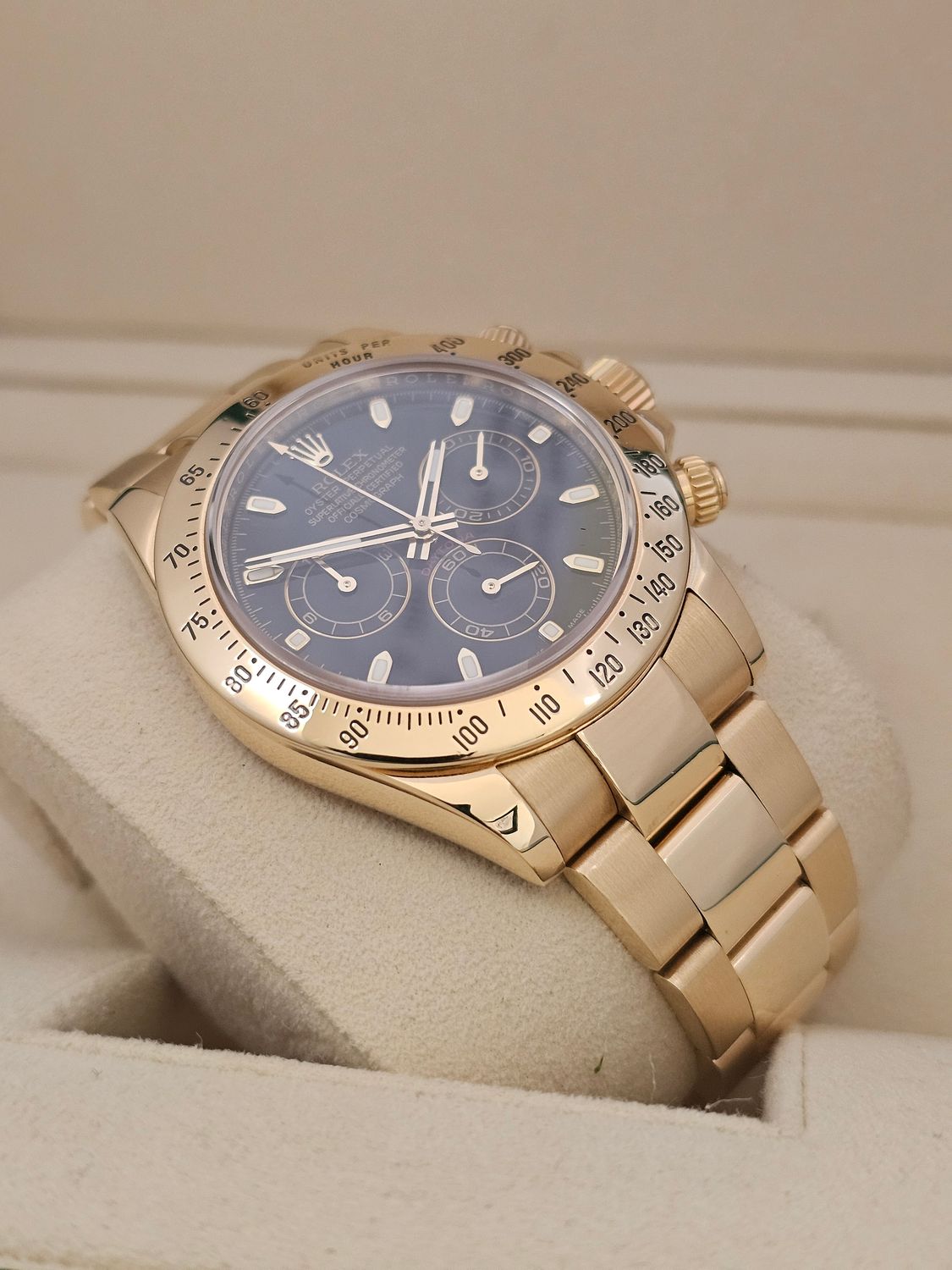 Rolex Daytona Watch 116528, 18k Yellow Gold, 2016 Box &amp; Papers