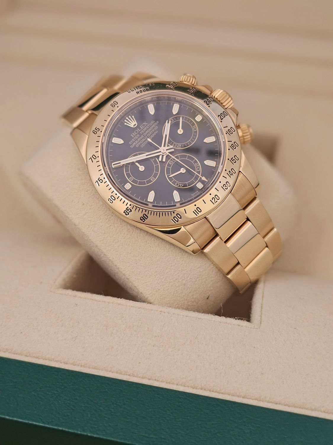 Rolex Daytona Watch 116528, 18k Yellow Gold, 2016 Box &amp; Papers