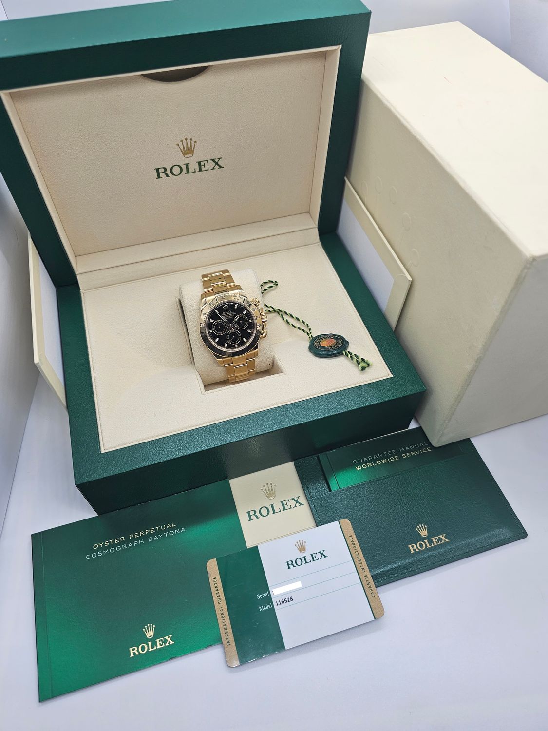 Rolex Daytona Watch 116528, 18k Yellow Gold, 2016 Box &amp; Papers