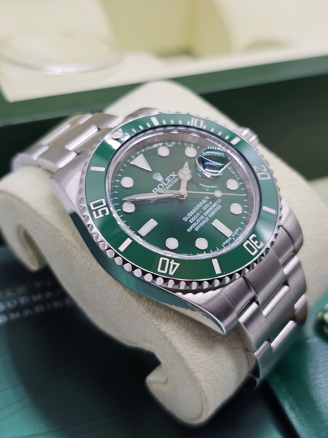 Rolex Submariner Watch Hulk, Ref 116610LV, 2010 Excellent Condition
