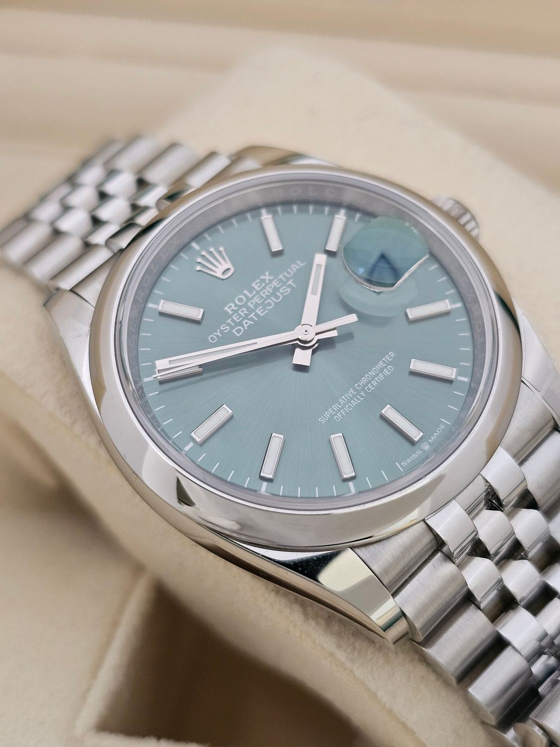 Rolex Datejust Watch, 36mm Mint Green Ref 126200 - 2022 Full Set