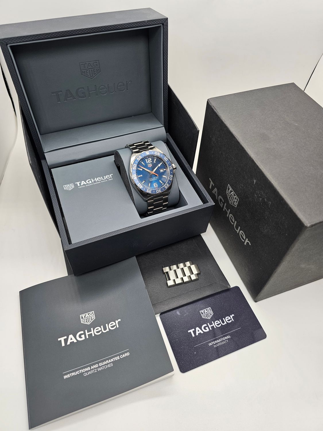 Tag Heuer Formula 1 Watch, Ref WAZ1010.BA0842, Blue Dial Full Set