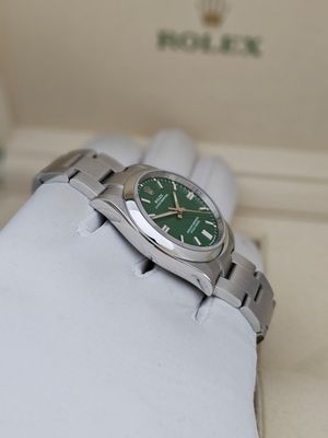 Rolex Oyster Perpetual Watch, 126000 Green Dial, 36mm 2023 Full Set