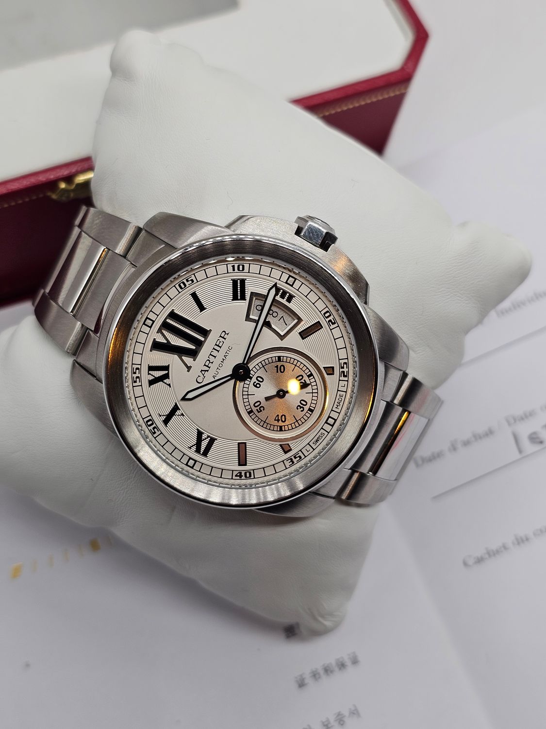 Cartier Calibre De Cartier Watch, Ref 3389 W7100015, 2014 Full Set