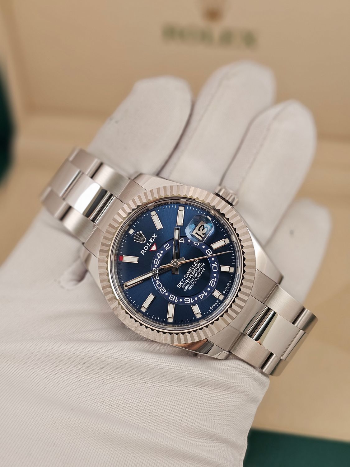 Rolex Sky Dweller Watch Ref 336934 Blue Dial, 2024 Full Set New/Unworn