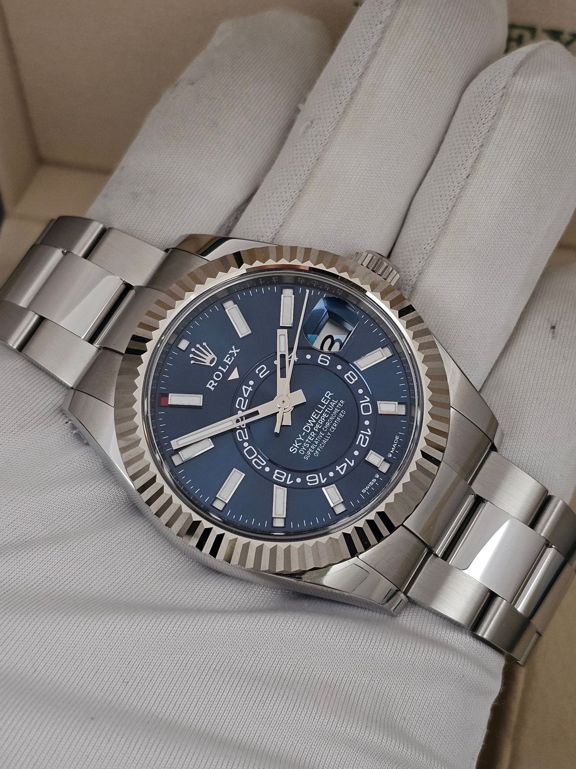 Rolex Sky Dweller Watch Ref 336934 Blue Dial, 2024 Full Set New/Unworn