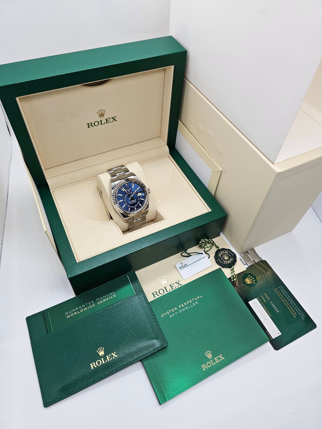 Rolex Sky Dweller Watch Ref 336934 Blue Dial, 2024 Full Set New/Unworn