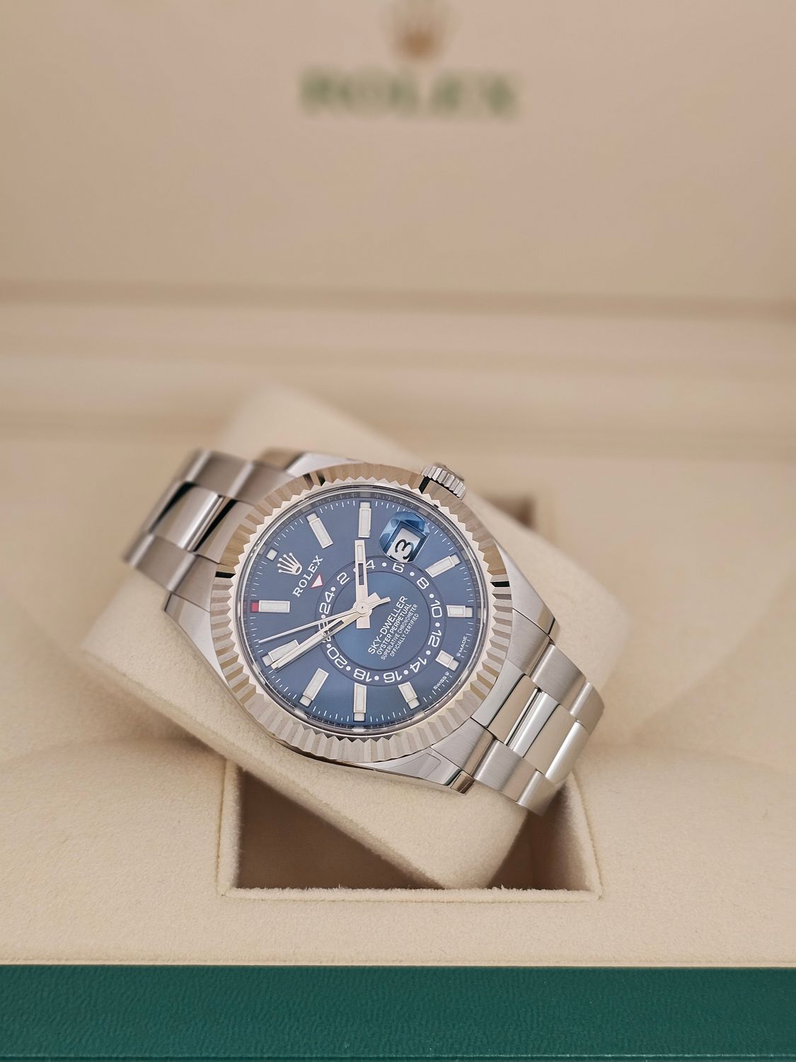 Rolex Sky Dweller Watch Ref 336934 Blue Dial, 2024 Full Set New/Unworn