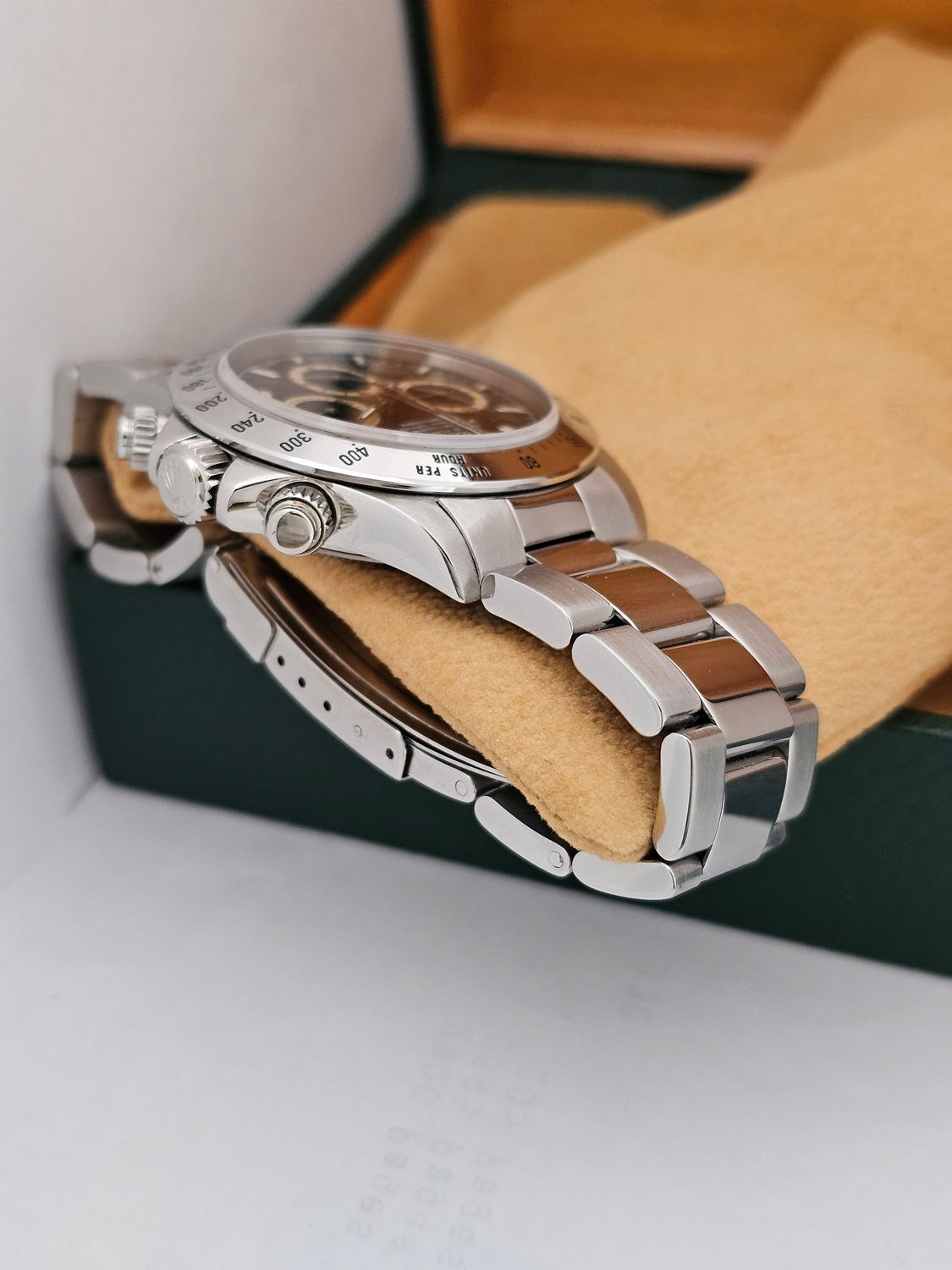 Rolex &#39;Zenith&#39; Daytona Watch Ref 16520 1996 Rare Black &#39;Patrizzi&#39; Dial