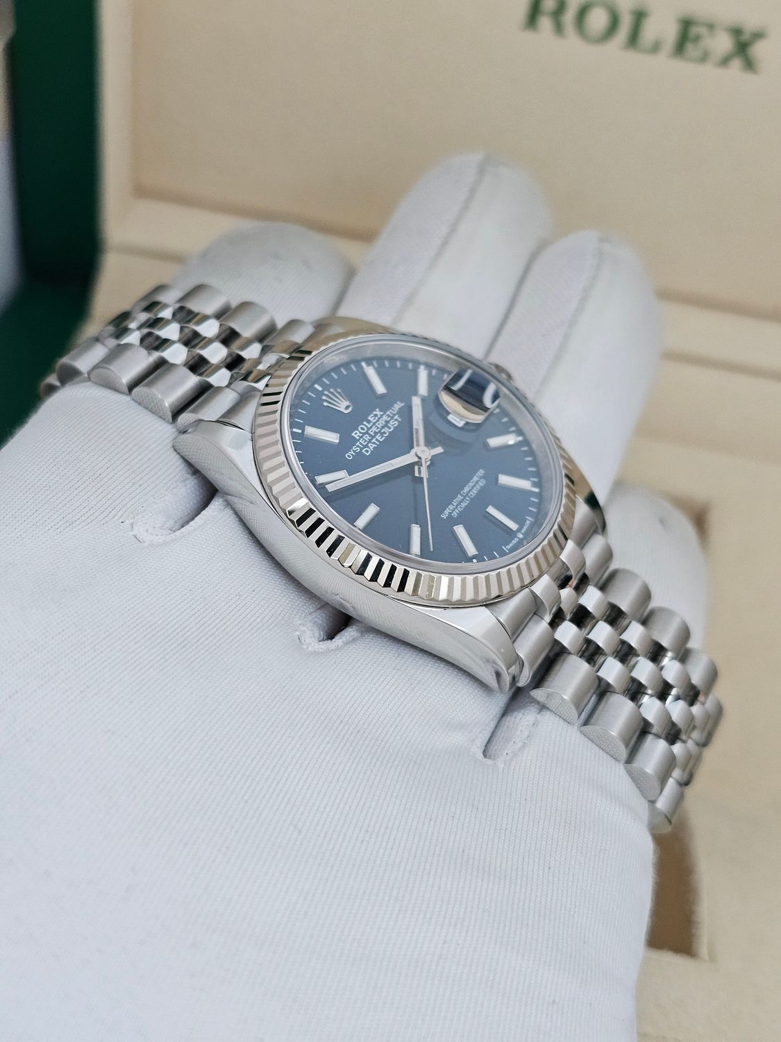 Rolex Datejust Watch Ref 126234 36mm - 2019 Blue Dial - Box &amp; Papers