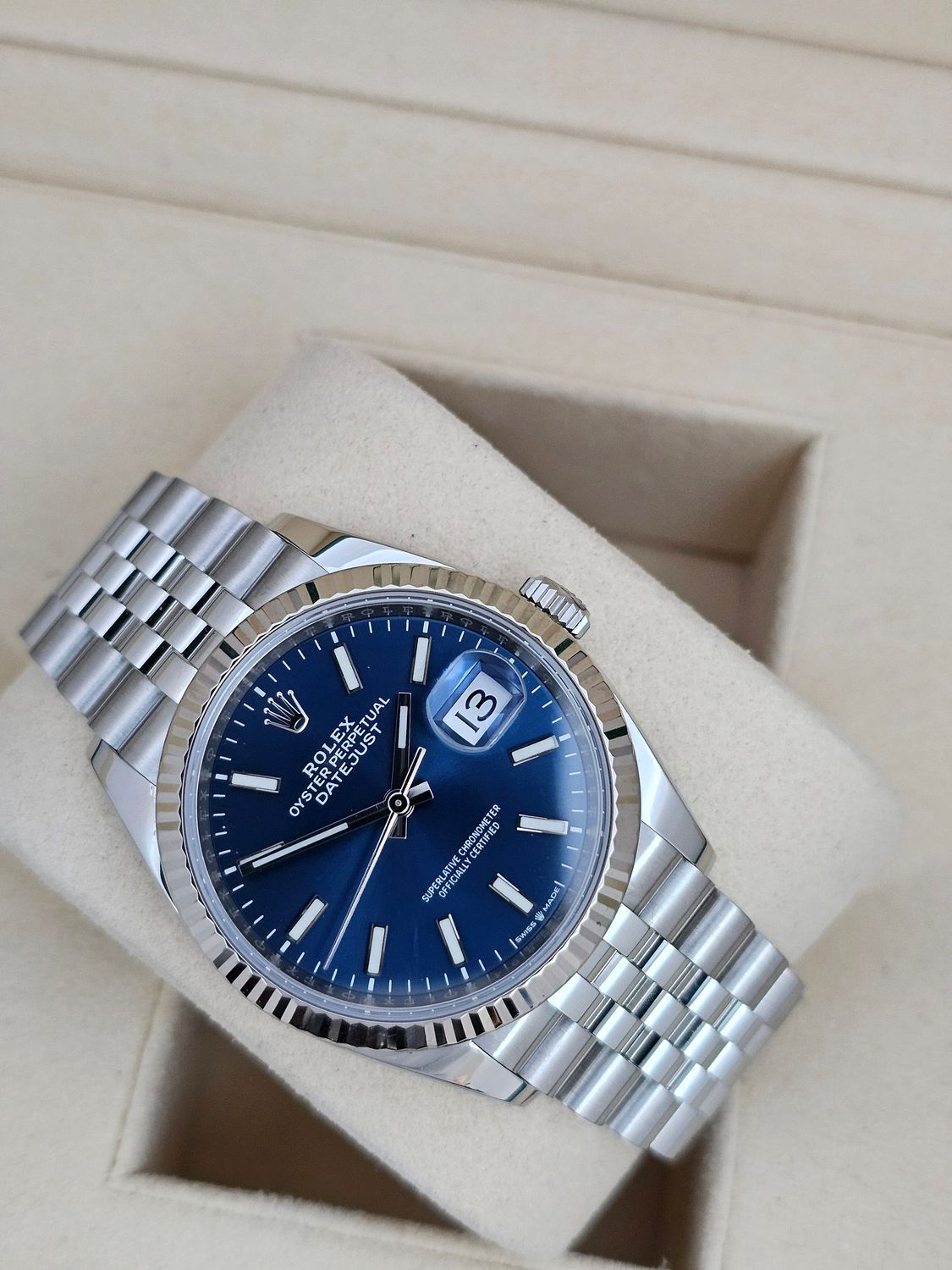 Rolex Datejust Watch Ref 126234 36mm - 2019 Blue Dial - Box &amp; Papers