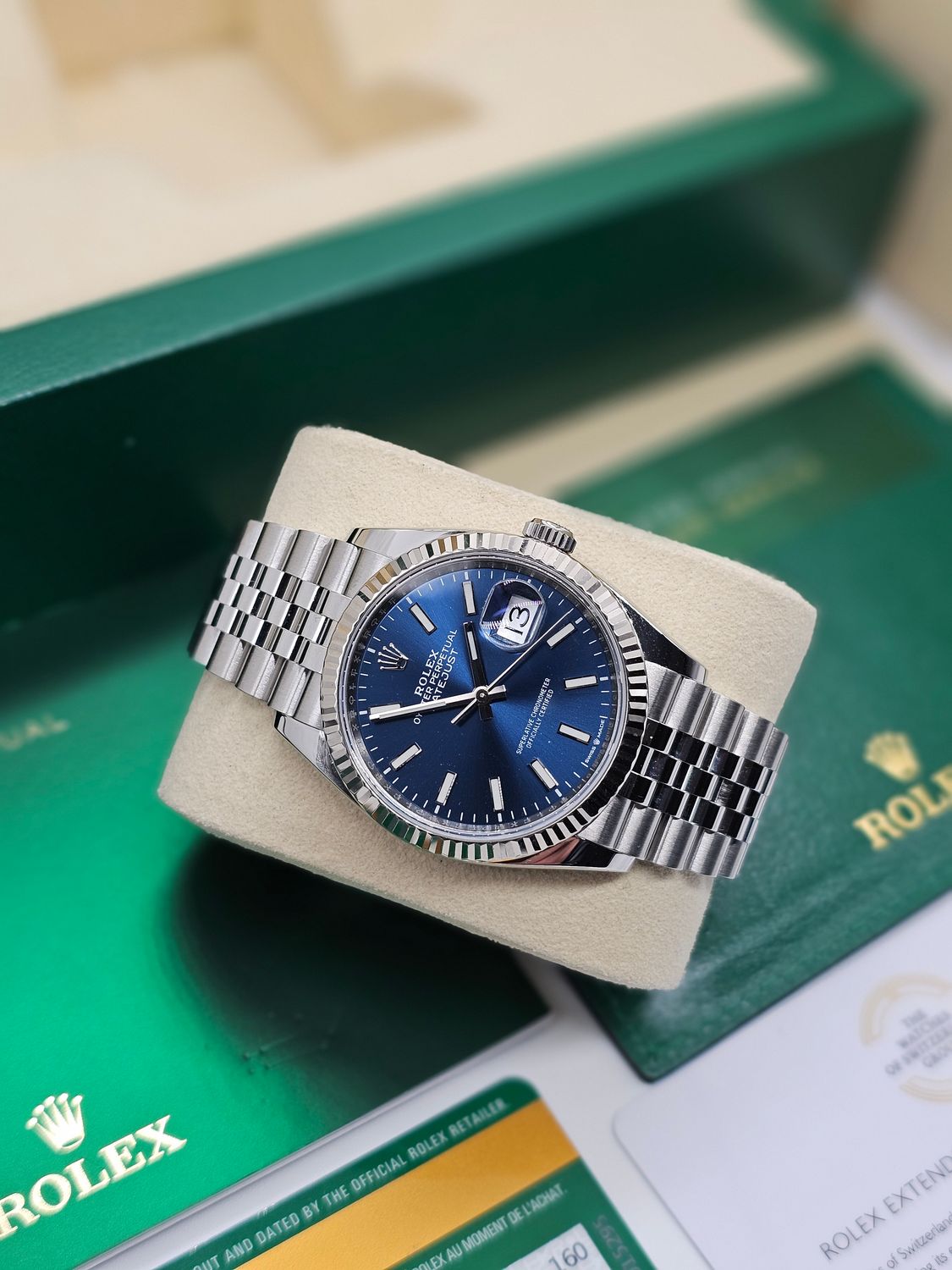Rolex Datejust Watch Ref 126234 36mm - 2019 Blue Dial - Box &amp; Papers