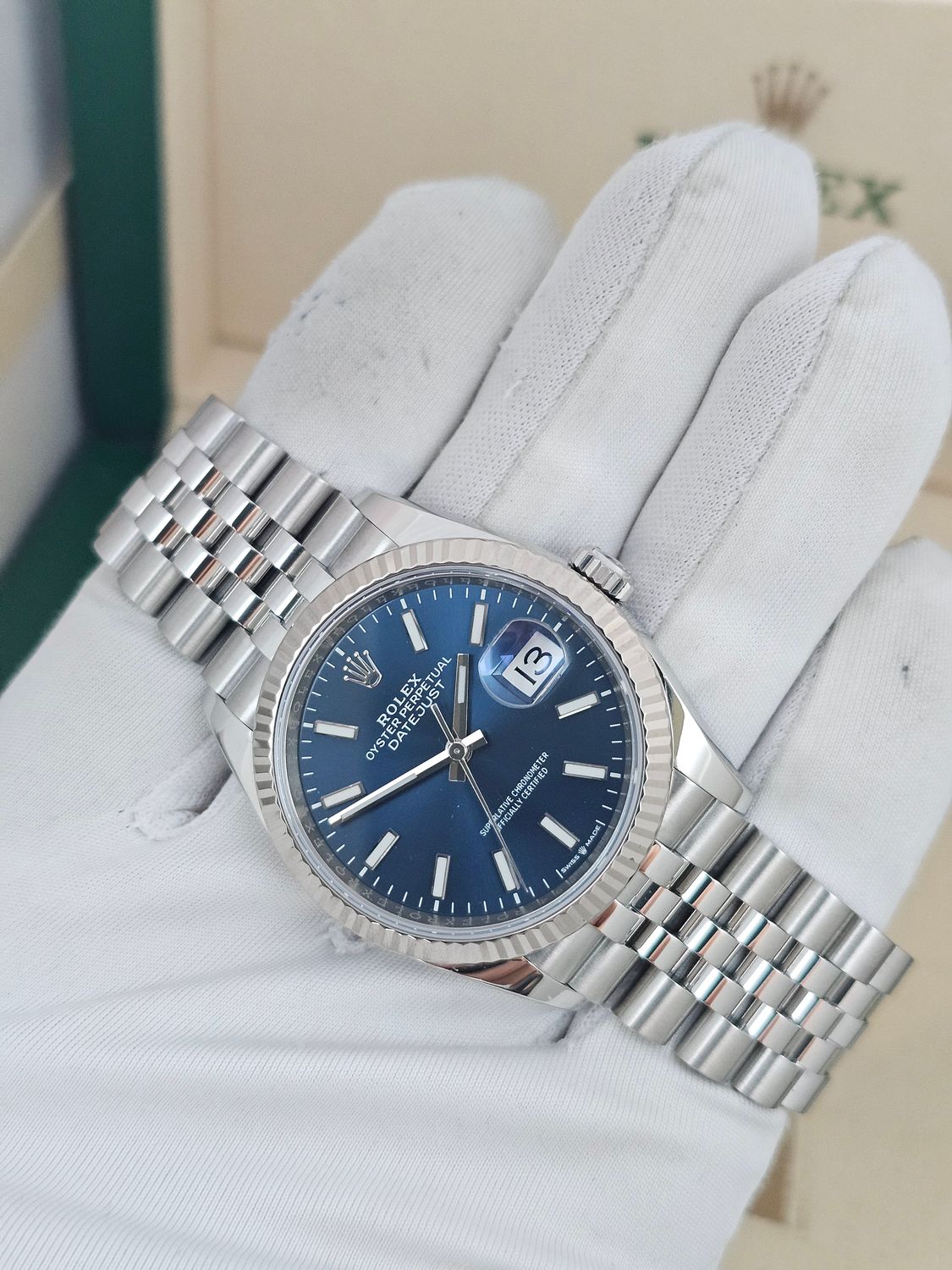 Rolex Datejust Watch Ref 126234 36mm - 2019 Blue Dial - Box &amp; Papers