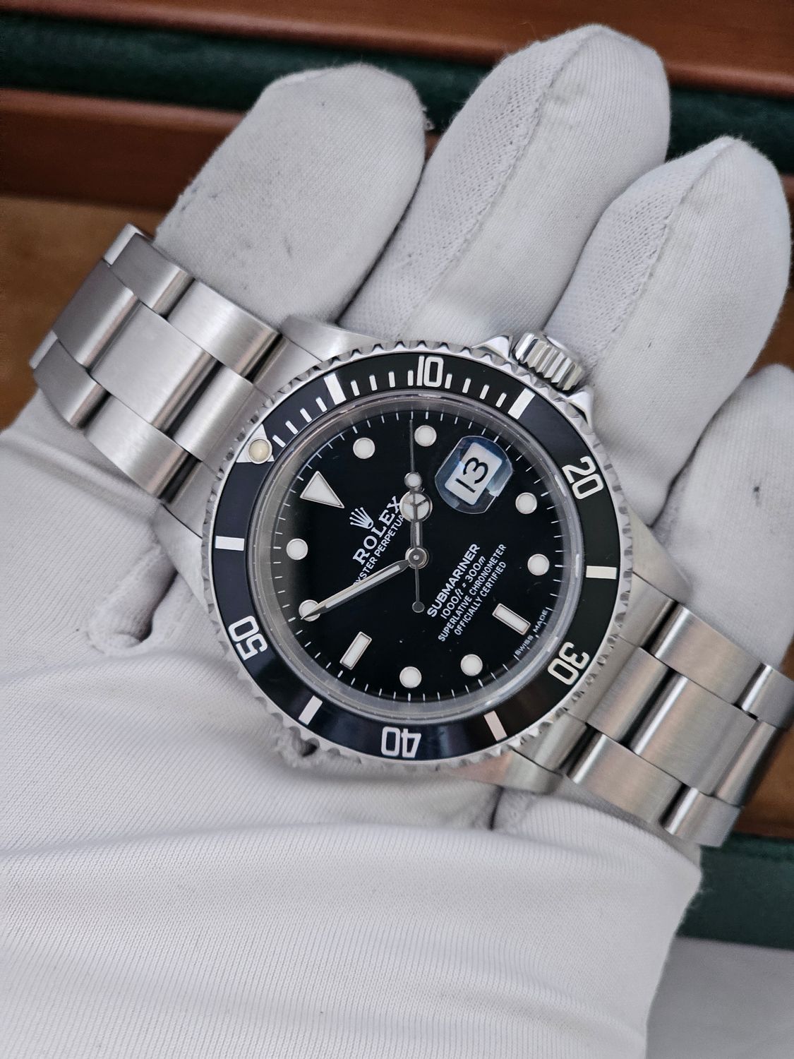 Rolex Submariner Date Watch Ref 16610, 1991 Full Set Excellent Condition