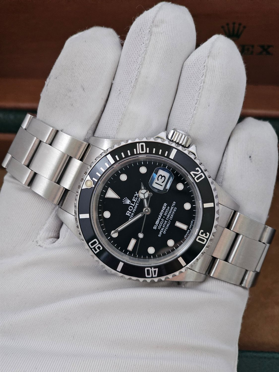 Rolex Submariner Date Watch Ref 16610, 1991 Full Set Excellent Condition