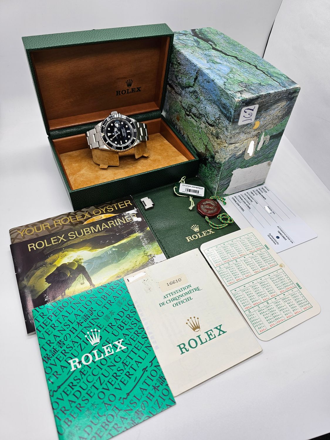 Rolex Submariner Date Watch Ref 16610, 1991 Full Set Excellent Condition