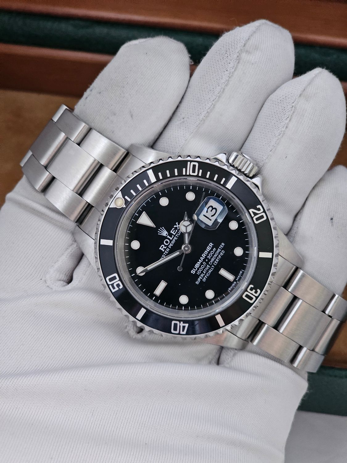 Rolex Submariner Date Watch Ref 16610, 1991 Full Set Excellent Condition