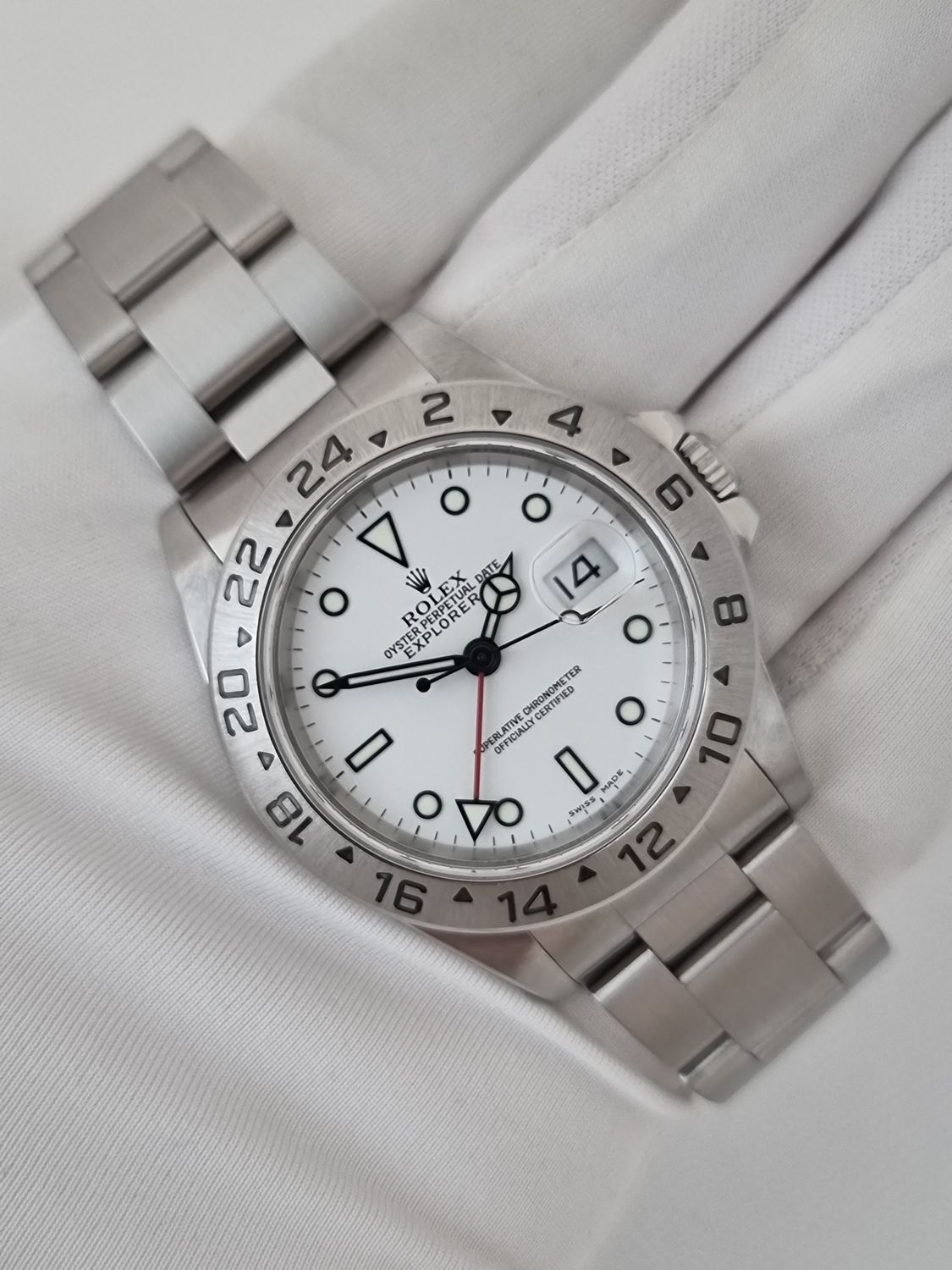 Rolex Explorer II Watch Ref 16570 Polar Dial, 2000 Full Collectors Set