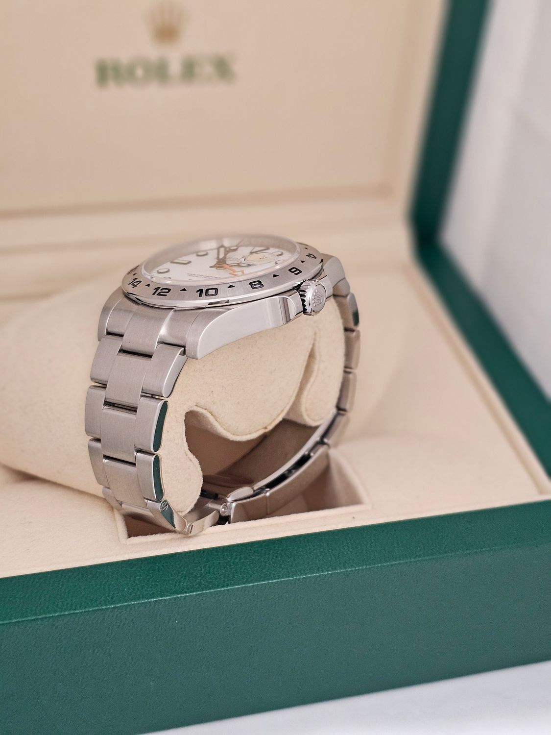 Rolex Explorer II Watch Ref 216570, 2018 1 Owner Polar Dial, Excellent Condition