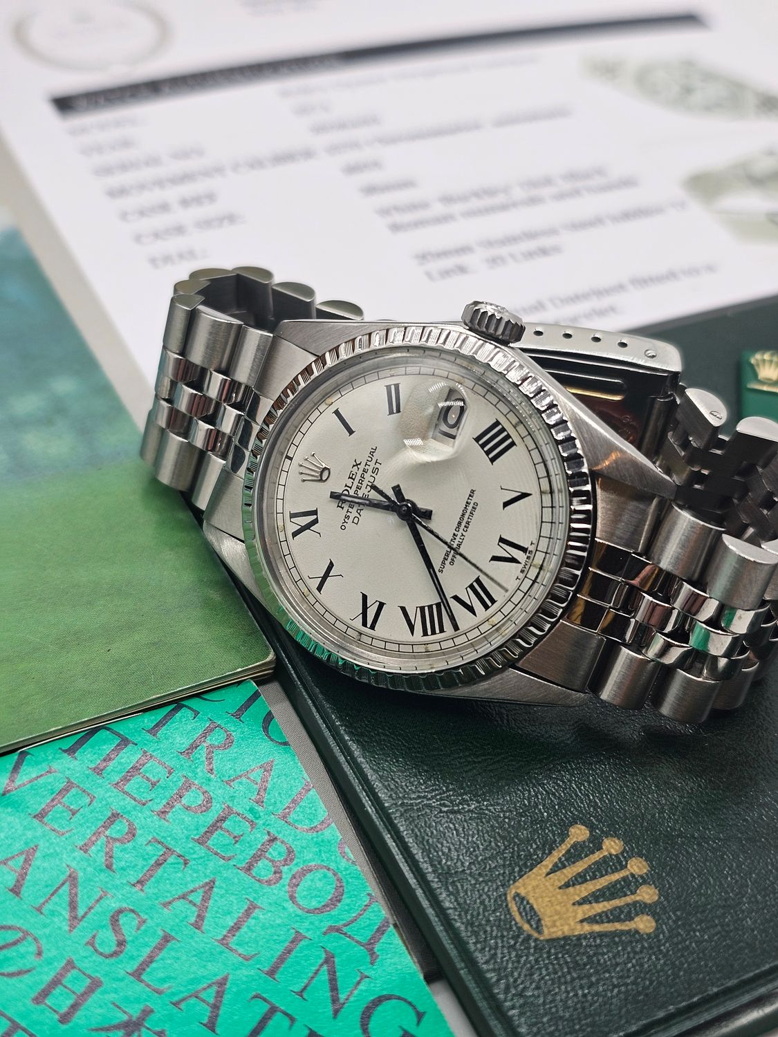 Rolex Datejust Watch 16030 36mm, Rare Buckley Dial, 1975 in excellent condition