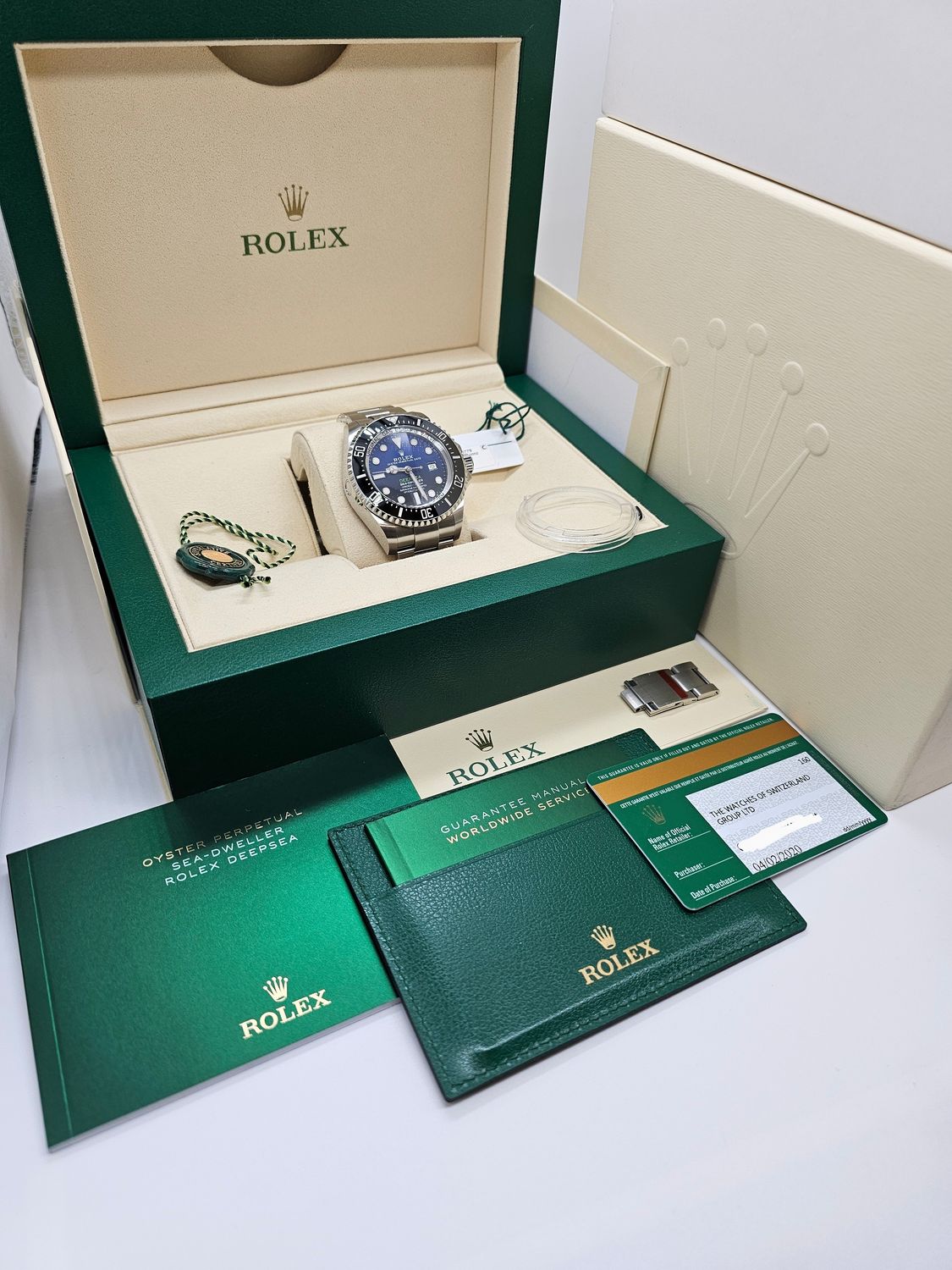 Rolex Deepsea Watch, Ref 126660 James Cameron, 2020 Full Set, Unpolished
