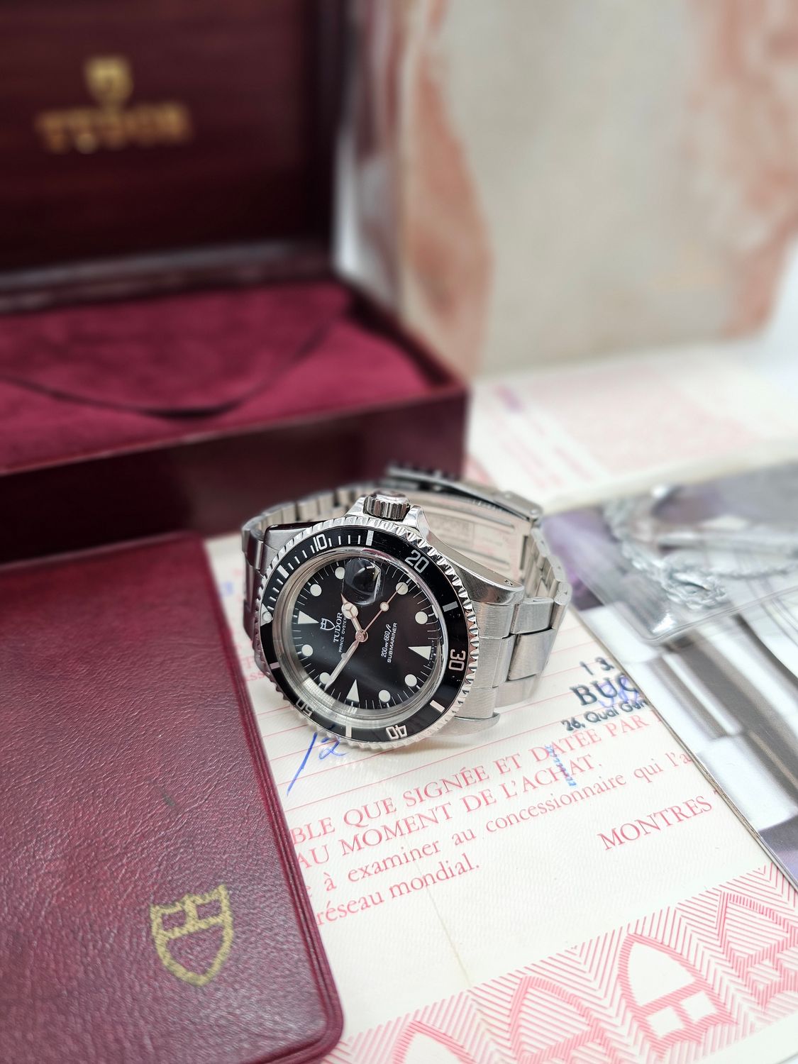 TUDOR Submariner Men&#39;s Black Watch - Ref 79090 1990 Box &amp; Papers