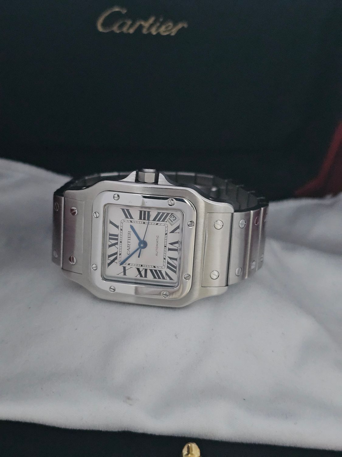 Cartier Santos Galbee XL W20098D6 2823 Watch White Dial Automatic