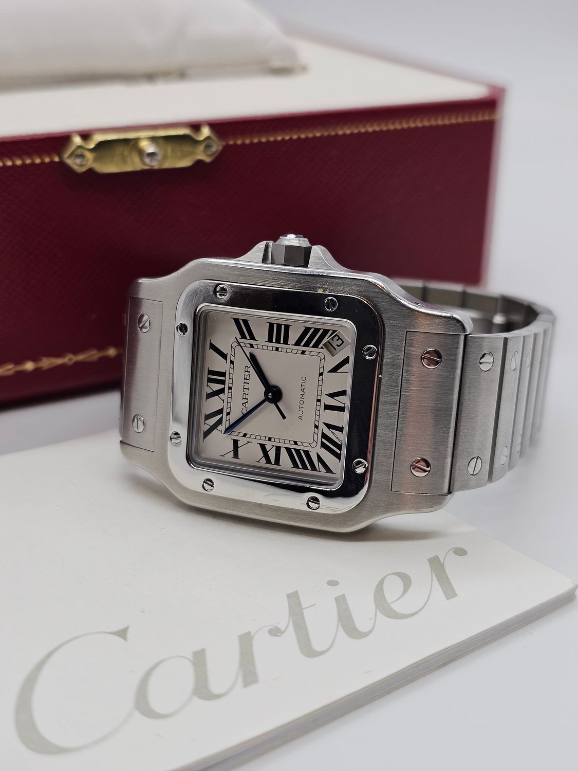 Cartier Santos Galbee XL W20098D6 2823 Watch White Dial Automatic