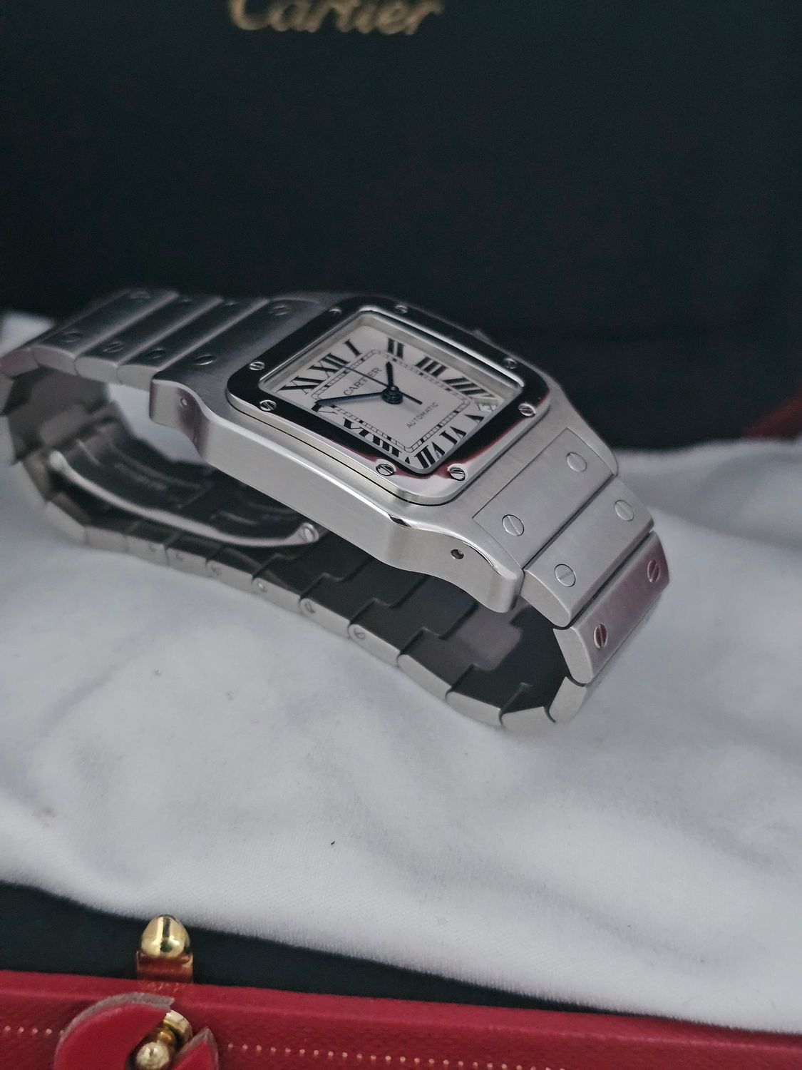 Cartier Santos Galbee XL W20098D6 2823 Watch White Dial Automatic