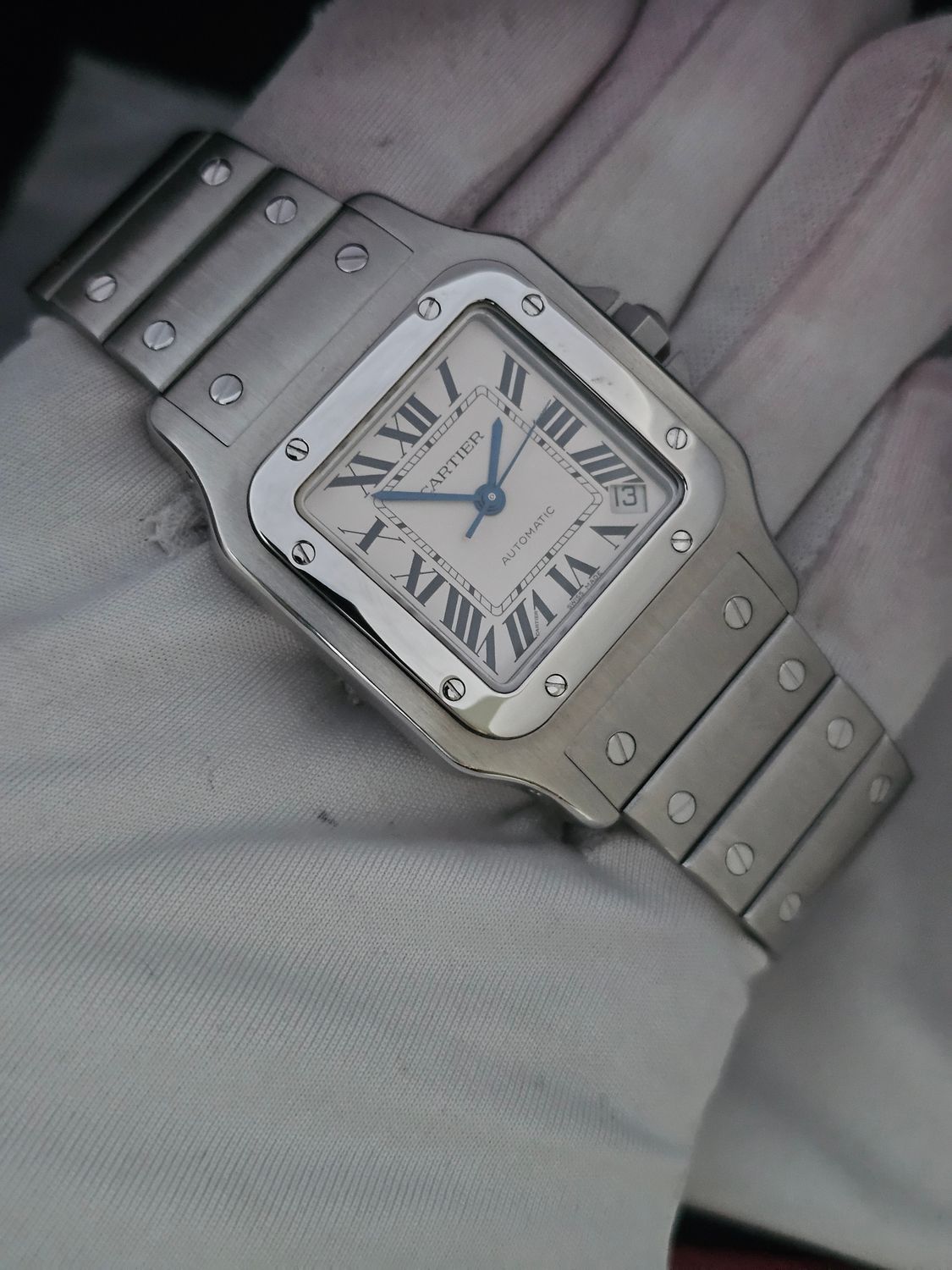Cartier Santos Galbee XL W20098D6 2823 Watch White Dial Automatic