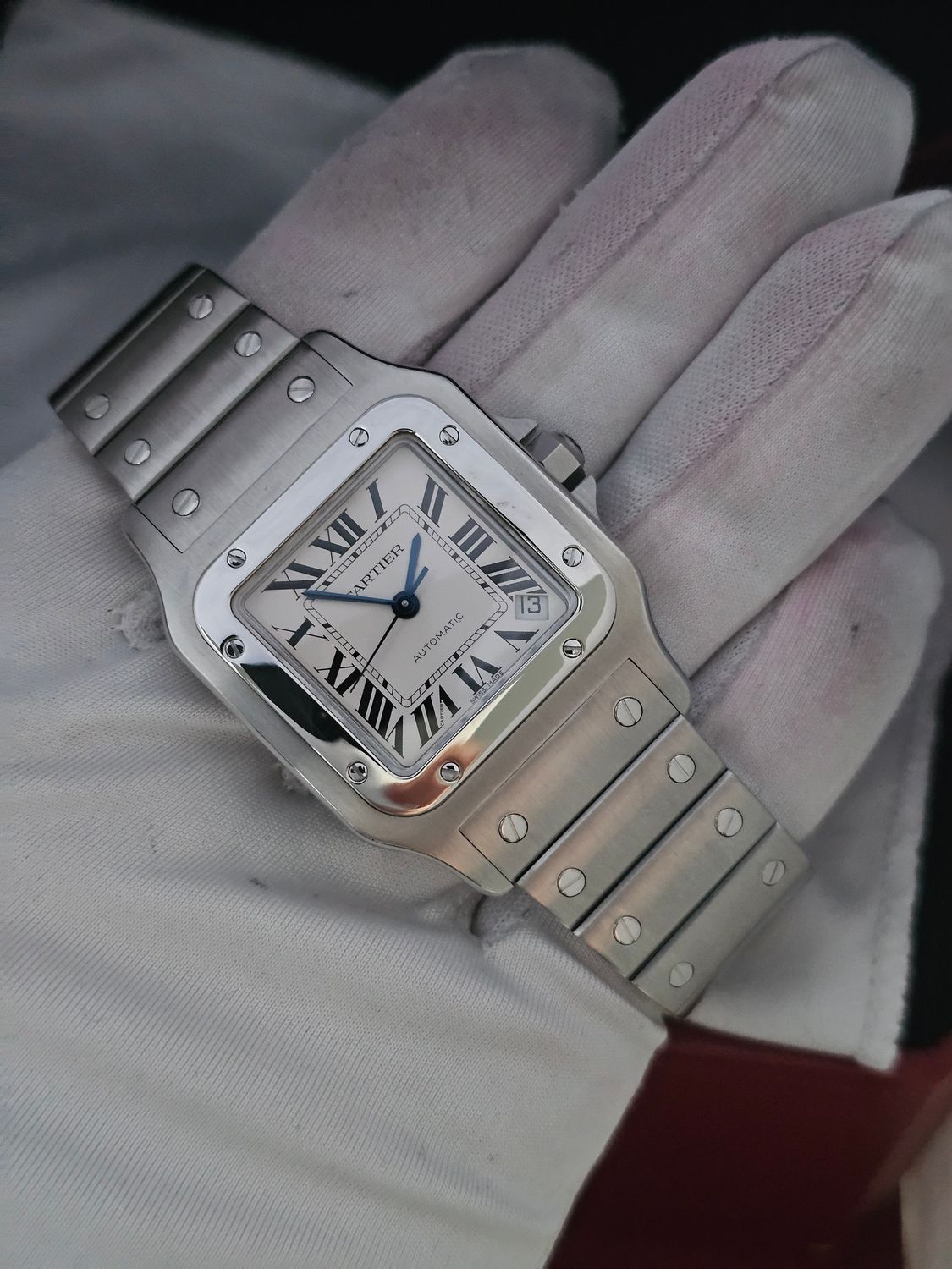 Cartier Santos Galbee XL W20098D6 2823 Watch White Dial Automatic