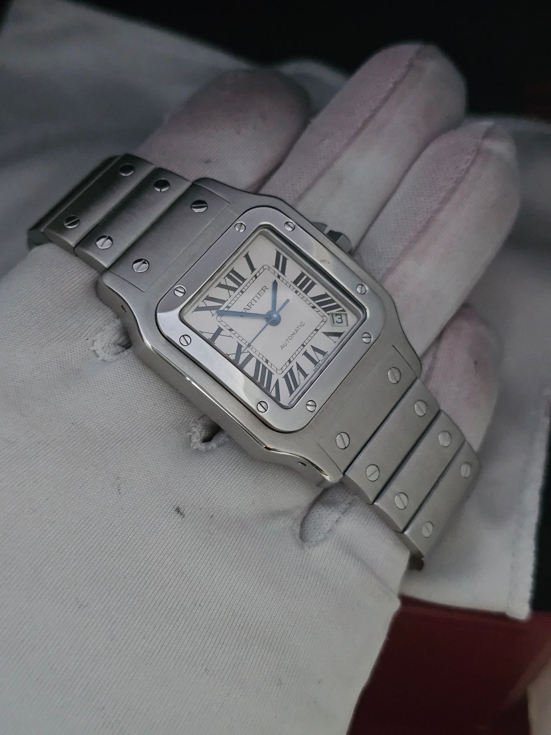 Cartier Santos Galbee XL W20098D6 2823 Watch White Dial Automatic