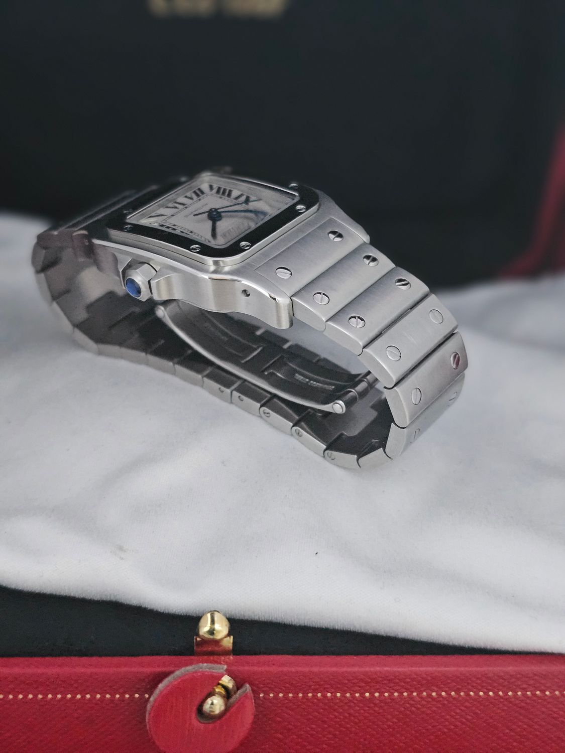 Cartier Santos Galbee XL W20098D6 2823 Watch White Dial Automatic