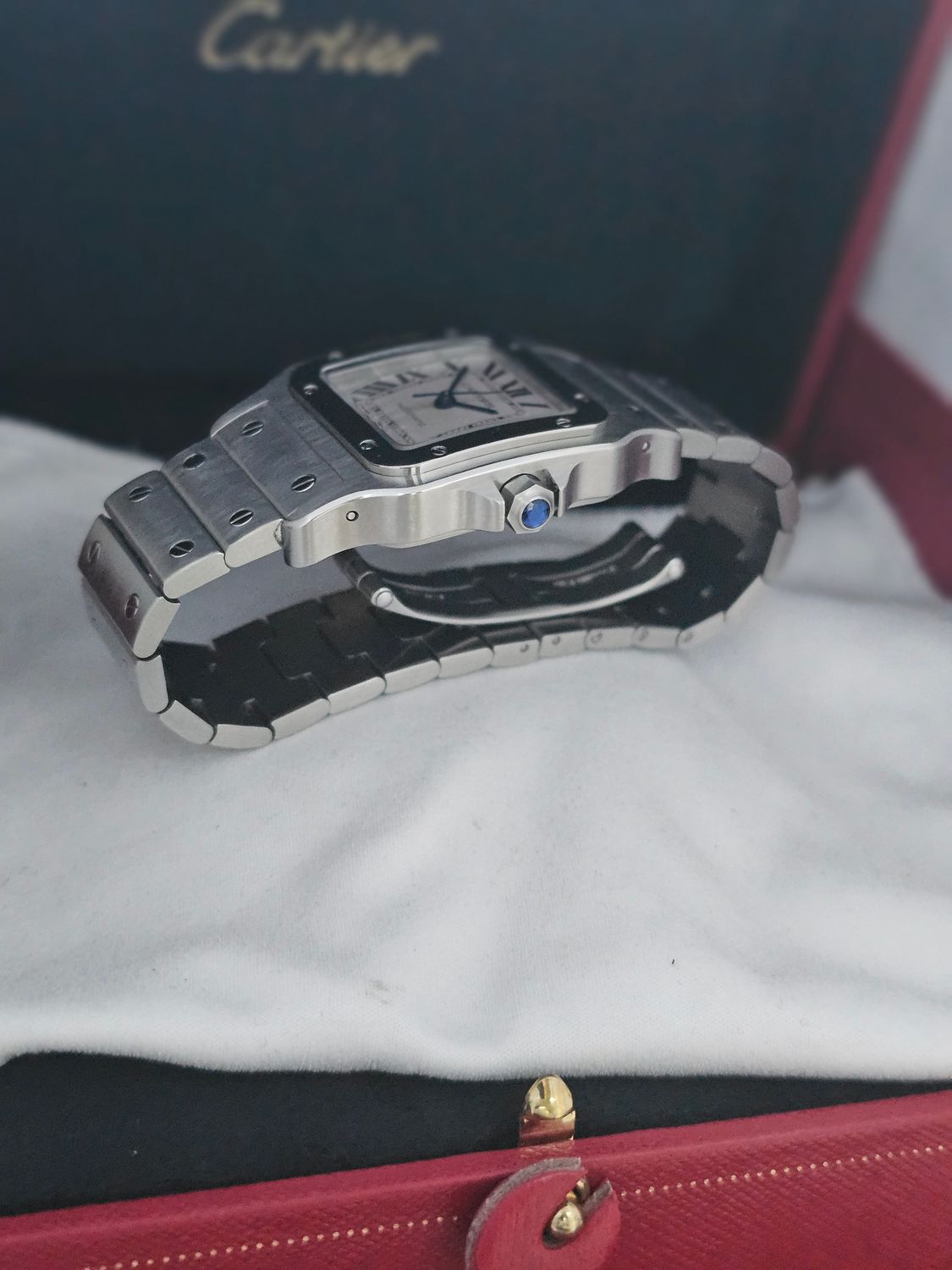 Cartier Santos Galbee XL W20098D6 2823 Watch White Dial Automatic