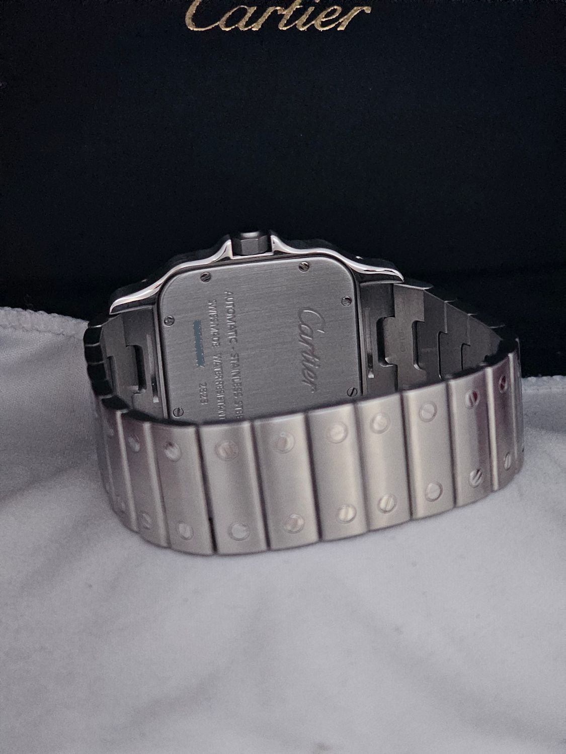 Cartier Santos Galbee XL W20098D6 2823 Watch White Dial Automatic