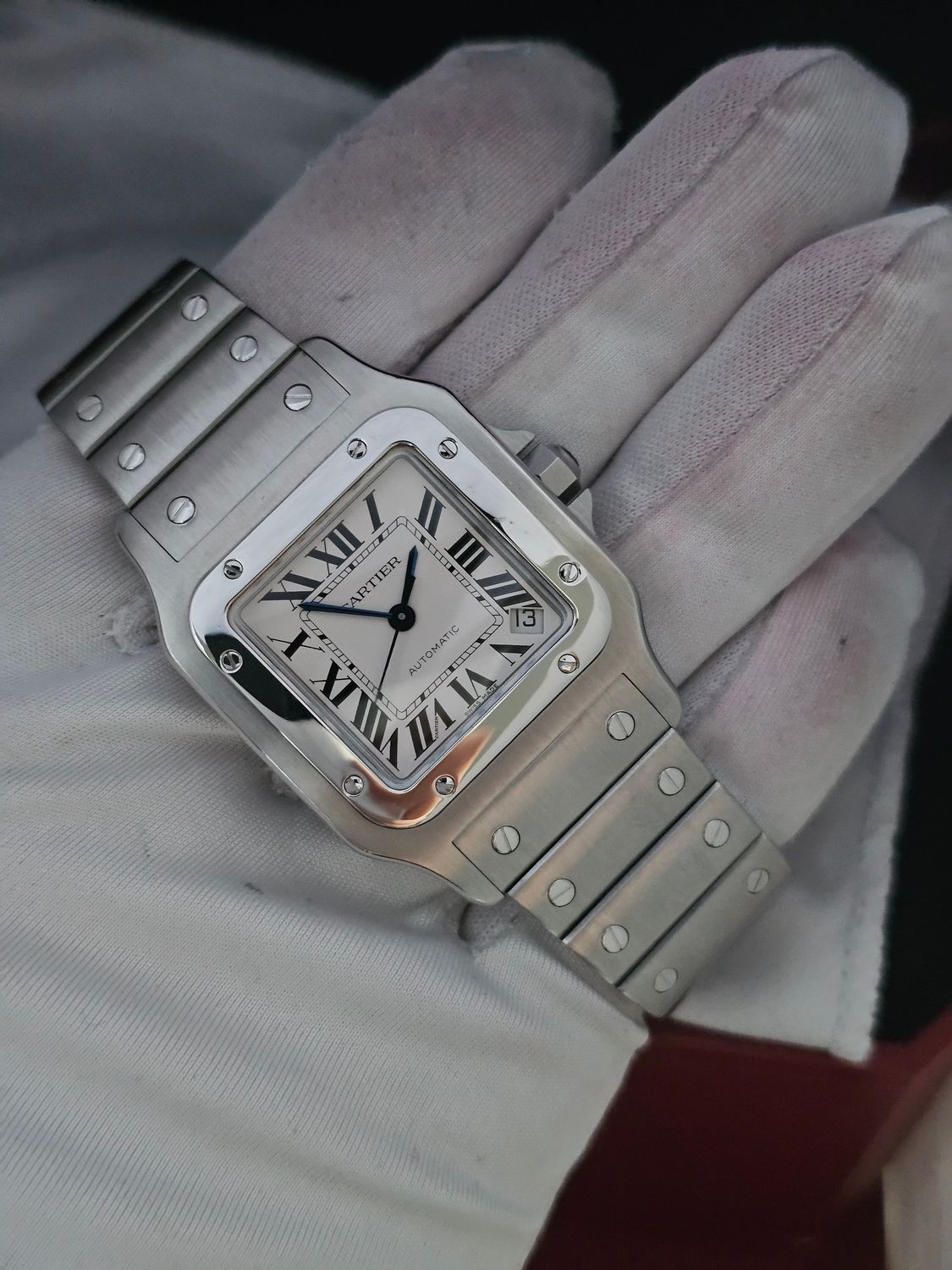 Cartier Santos Galbee XL W20098D6 2823 Watch White Dial Automatic