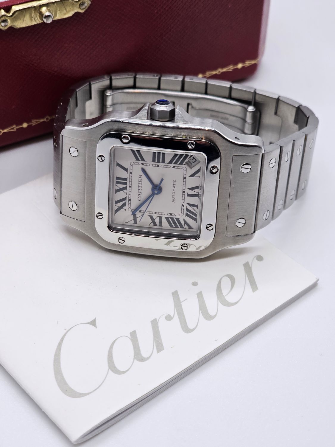 Cartier Santos Galbee XL W20098D6 2823 Watch White Dial Automatic