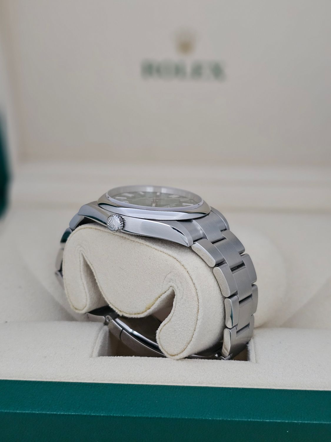 Rolex Oyster Perpetual Watch 124300, 41mm Green Dial 2022 Full Set